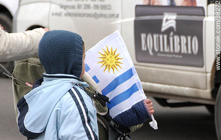 Recibimiento de la Selección Uruguaya de Fútbol en la rambla de Pocitos de Montevideo el 13 de Julio de 2010. -  - URUGUAY. Foto No. 38272