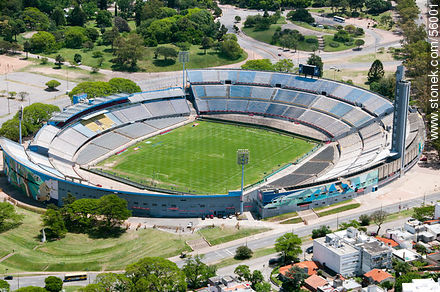 Aerial view of the Estadio Centenario in Parque Batlle - Department of Montevideo - URUGUAY. Photo #56001