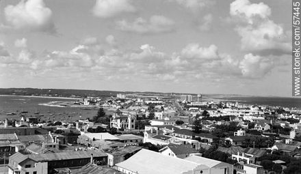 Old view of the Peninsula from the lighthouse  - Punta del Este and its near resorts - URUGUAY. Photo #57445