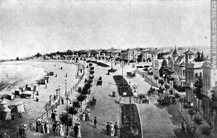 Rambla de los Pocitos, 1909 - Department of Montevideo - URUGUAY. Photo #59824