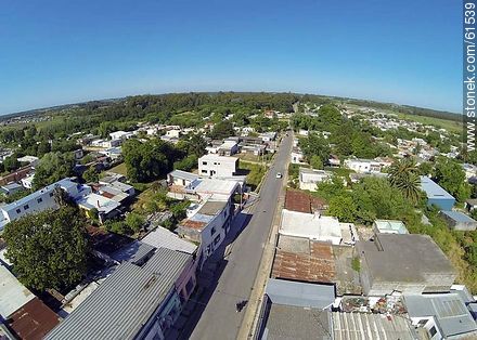 Foto aérea de la ciudad de Sauce - Departamento de Canelones - URUGUAY. Foto No. 61539