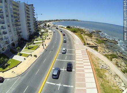 Aerial photo of the Rambla O'Higgins and Estrázulas Street - Department of Montevideo - URUGUAY. Photo #61845