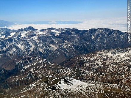 La Cordillera de los Andes con picos nevados - Chile - Otros AMÉRICA del SUR. Foto No. 63333