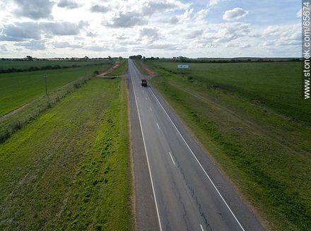 Aerial view of Route 2 in the department of Soriano - Soriano - URUGUAY. Photo #65674