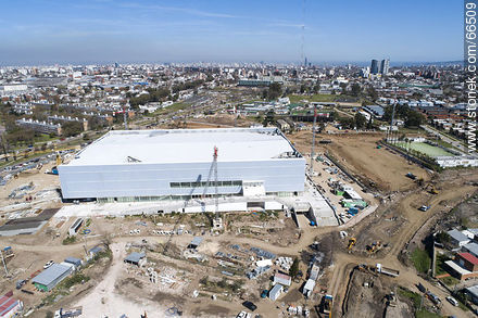 Vista aérea de la construcción del Antel Arena. Octubre de 2018. - Departamento de Montevideo - URUGUAY. Foto No. 66509