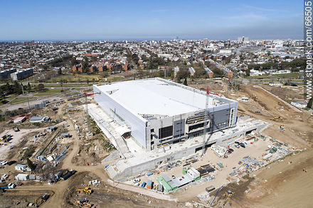 Vista aérea de la construcción del Antel Arena. Octubre de 2018. - Departamento de Montevideo - URUGUAY. Foto No. 66505