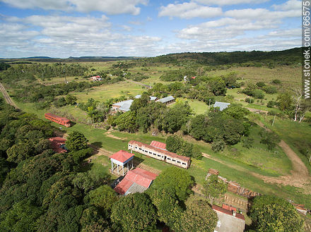 Aerial photo of the museum and the Carlos Gardel school. Old railway station 