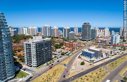 Aerial view of Artigas Avenue to the south. UTE Substation - Punta del Este and its near resorts - URUGUAY. Photo #66868