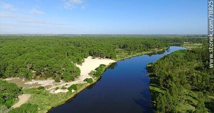 Aerial photo of Pando Creek upstream - Department of Canelones - URUGUAY. Photo #78825