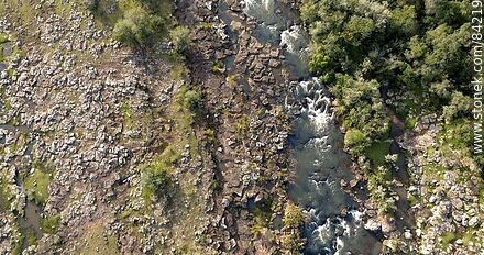 Vista aérea del arroyo Laureles en el valle El Lunarejo - Departamento de Rivera - URUGUAY. Foto No. 84219