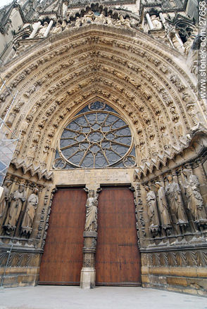 Frente de la Catedral de Reims -  - FRANCIA. Foto No. 27656