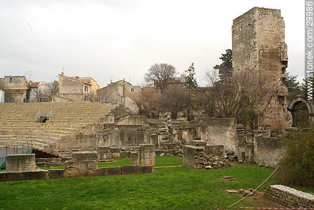 Ruinas de la época romana. Teatro antiguo. - Región Provenza-Alpes-Costa Azul - FRANCIA. Foto No. 29986