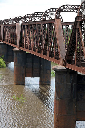 Puente ferroviario sobre el río Cuareim, en desuso. - Departamento de Artigas - URUGUAY. Foto No. 36275