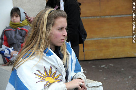 Uruguayan footbal soccer team reception after playing the World Cup in South Africa, 2010. -  - URUGUAY. Photo #38240