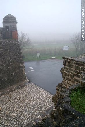 Citadel of Brouage in the fog - Region of Poitou-Charentes - FRANCE. Photo #43335