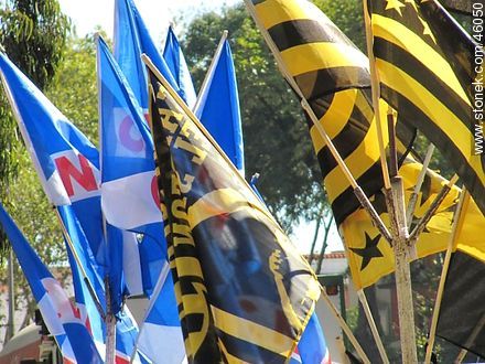 Flags of Peñarol and Nacional - Department of Montevideo - URUGUAY. Photo #46050