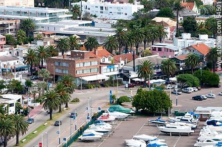 Artigas Rambla and El Foque Street. Yachts and boats on land. Restaurants. - Punta del Este and its near resorts - URUGUAY. Photo #54501