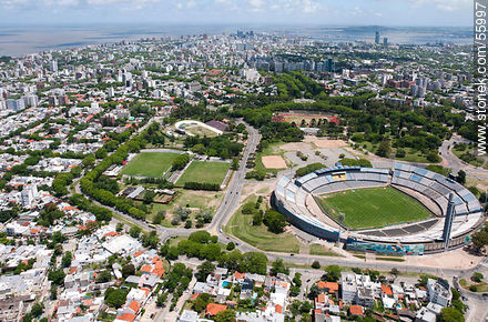 Aerial view of the Estadio Centenario in Parque Batlle - Department of Montevideo - URUGUAY. Photo #55997