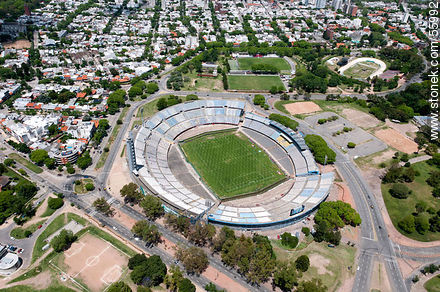 Aerial view of the Estadio Centenario in Parque Batlle - Department of Montevideo - URUGUAY. Photo #55992