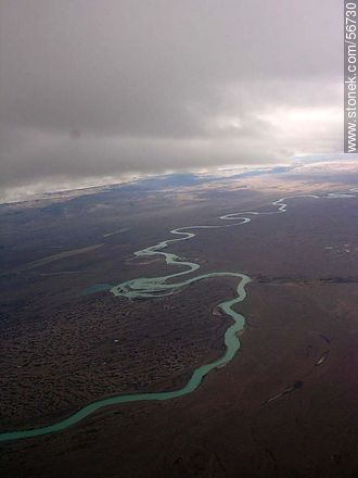The river Santa Cruz from the air -  - ARGENTINA. Photo #56730