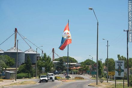 Entrance to Trinidad. Flag of the Department of Flores - Flores - URUGUAY. Photo #56931