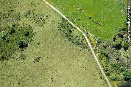 Aerial view of fields and roads of Rocha -  - URUGUAY. Photo #58812