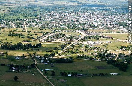 Aerial view of the city of Rocha - Department of Rocha - URUGUAY. Photo #58809