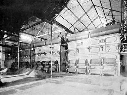 Liebig Factory, Central installation of boilers, Fray Bentos, Black River, 1909 -  - URUGUAY. Photo #59594