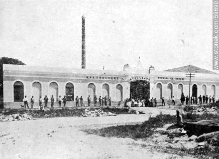 Fábrica «La Uruguaya» del señor Eugenio Villemur, 1910 - Departamento de Montevideo - URUGUAY. Foto No. 59690