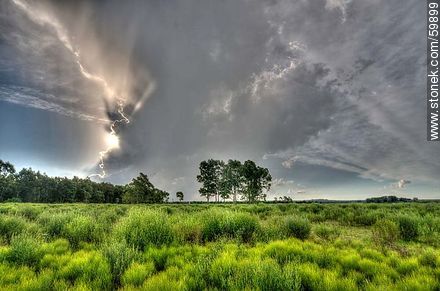 Storm on view in the field - High Dynamic Range - DIGITAL PHOTOGRAPHY. Photo #59899