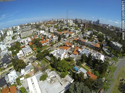 Aerial photo of the street Dr. Prudencio de Pena. Sanatorio Americano - Department of Montevideo - URUGUAY. Photo #60971