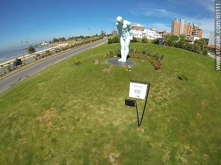 Aerial view of Greeting Man - Department of Montevideo - URUGUAY. Photo #61111