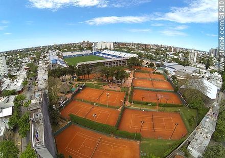 Gran Parque Central. Canchas de tenis y estadio. Calle Carlos Anaya - Departamento de Montevideo - URUGUAY. Foto No. 61210