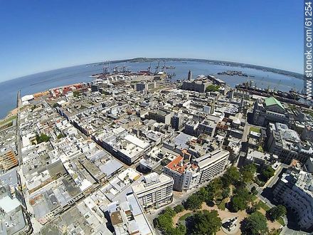 Aerial photo of the Plaza Zabala. Washington street - Department of Montevideo - URUGUAY. Photo #61254