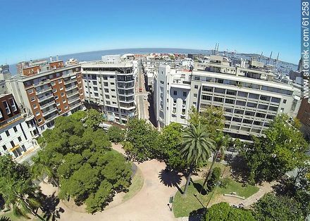Aerial photo of the Plaza Zabala - Department of Montevideo - URUGUAY. Photo #61258