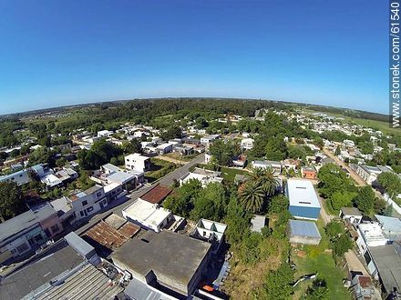 Foto aérea de la ciudad de Sauce - Departamento de Canelones - URUGUAY. Foto No. 61540
