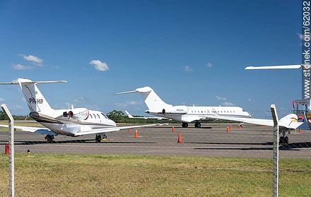 Private jets at the airport in Punta del Este C / C Carlos Curbelo - Punta del Este and its near resorts - URUGUAY. Photo #62032