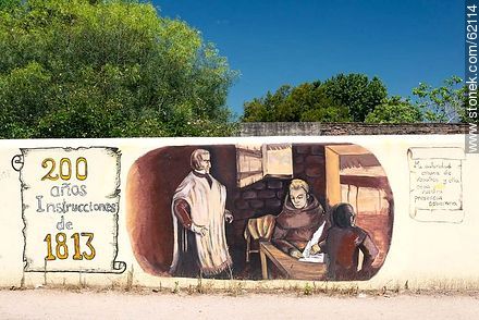 Mural conmemorativo de los 200 años de las Instrucciones de 1813 - Departamento de Durazno - URUGUAY. Foto No. 62114