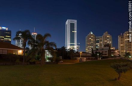 Armenia Square and towers of the quarter of Buceo - Department of Montevideo - URUGUAY. Photo #63801