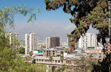 Buildings from the Cerro Santa Lucia - Chile - Others in SOUTH AMERICA. Photo #64374