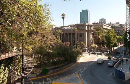 Vista de la Calle Moneda desde el Cerro Santa Lucía - Chile - Otros AMÉRICA del SUR. Foto No. 64366