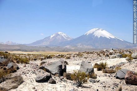 Nevados de Payachatas. Volcanoes and Parinacota Pomerape - Chile - Others in SOUTH AMERICA. Photo #65128