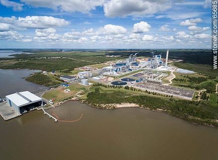 Aerial view of the UPM cellulose pulp processing plant - Rio Negro - URUGUAY. Photo #65685