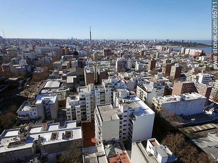 Aerial view of  the quarter Centro - Department of Montevideo - URUGUAY. Photo #65711
