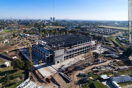 Aerial photo of the construction of the Antel Arena. May 2017 - Department of Montevideo - URUGUAY. Photo #65778