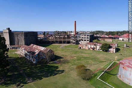 Aerial photo of the Barrio Anglo former Anglo meat processing plant - Rio Negro - URUGUAY. Photo #65885