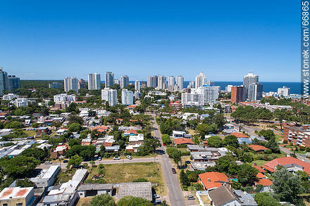 Aerial view of Patagonia Street and towers to the east of the resort - Punta del Este and its near resorts - URUGUAY. Photo #66865