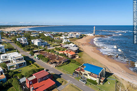 Aerial view of the spa and the lighthouse - Punta del Este and its near resorts - URUGUAY. Photo #66894