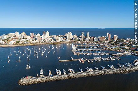 Aerial photo of the port of Punta del Este - Punta del Este and its near resorts - URUGUAY. Photo #67161
