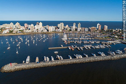 Aerial photo of the port of Punta del Este - Punta del Este and its near resorts - URUGUAY. Photo #67158